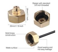 Garden Hose Adapter 1/4 to 3/4 2 Pack Brass Connectors for Sprinklers and Watering Systems