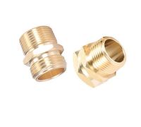 Garden Hose Adapter,3/4"GHT Male x 3/4" NPT Male Connector with 3/4"GHT Female x 3/4" NPT Male Connector,Brass Pipe to Garden Hose Fitting Connect (3/4NPT Couple)