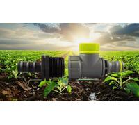 Garden Hose Adaptor With Valve For Porous Drip And Soaker Hose Irrigation, Universal Fit, Quick-Connect
