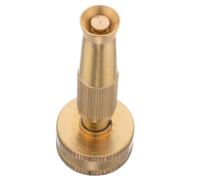 Garden Hose Adjustable Spray Nozzle 3/4 Inch Copper Metal | Leakproof Threaded Connection, One Piece Forged Stability, Precise Watering Control for Flowerbeds and Driveways