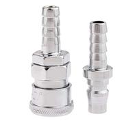 Garden Hose Connector 2Pcs Iron Pneumatic Fittings Air Line Hose Compressor Connector Quick Release Coupler Air Line Fittings for 10mm Hose SH30 PH30