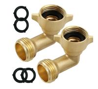 Garden Hose Connector - 90 Degree Elbow Brass Nozzle, Heavy Duty Leak Proof Hose Adapter, Water Connector for Outdoor Irrigation Repair | Polyvale Connector
