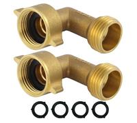 Garden Hose Connector - 90 Degree Elbow Brass Nozzle, Heavy Duty Leak Proof Hose Adapter, Water Connector for Outdoor Irrigation Repair | Polyvale Connector