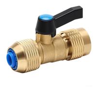 Garden Hose Connector Control Valve, Tap Adapter Connector With Metal Switch For 1/2Inch And 5/8Inch Hose