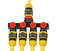 Garden Hose Connector | Outdoor Pipe Fitting, Very Strong, Reliable and Completely Leak-Proof - Outdoor Tap Splitter Connector | For Garden Lawn Backyard Terrace Hog