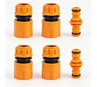 Garden Hose Connector Set | 4 PCS Hose End Quick Connector and 2 PCS Double Male Hose Connectors | Hose Pipe Connectors for Garden