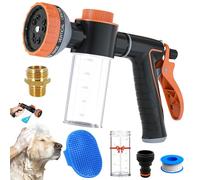 Garden Hose Dog Wash Sprayer with Soap Dispenser and 3/4” GHT x 1/2” NPT Connector for Indoor/Outdoor Pet Wash