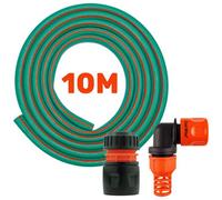 Garden Hose Economy Pipe Kit 10M With Female Connector And Angle Lock Bend