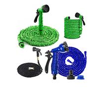 Garden Hose Expandable 75FT, 3 Times Expanding Flexible Anti-Leak Water Hose Pipe, 7 Functions Spray for Yard Watering Plants, Car Washing, Shower Pets, Cleaning Windows Floors, Green