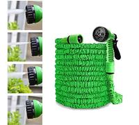 Garden Hose Expandable 75FT - Green Flexible Magic Hosepipes Expandable Water Pipes with 7 Pattern Spray Nozzle for Gardening, Watering, Cleaning House, Washing Car, Bathing Dog