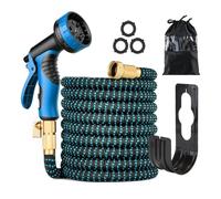 Garden Hose Expandable Garden Hose Extends with Spray Kink-Free No-Leak Flexible Water Pipe for Garden(ANSI,25FT)