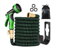 Garden Hose Expandable Heavy Duty 25-100FT Feet Flexible10 Function Water Spray Gun Gardening Irrigation and Cleaning (50FT/15M)