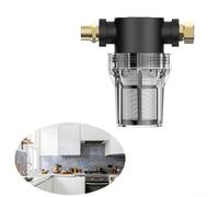 Garden Hose Filter 1/2 Inch Dn15 with 80 Mesh Screen Inline Water Filter for Pressure Washer Outdoor Taps Clear Bowl Debris Protector for Cleaner Washing