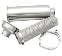 Garden Hose Filter, SS304 Stainless Steel Inline Strainer Filter 100 Mesh 32mm Hose 395mm Length Multi Sizes(51mm Ferrule64)