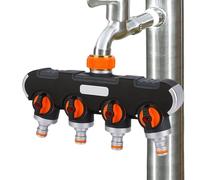 Garden Hose Firers - Water Hose Splitter | Alloy Multifunctional Heavy Duty 4 Way Splitter Quick Connect | Water Drip Connector Adapter for Irrigation