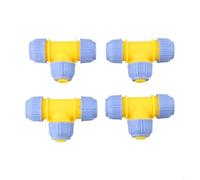 Garden Hose Fitting Starter Set 4 Pieces 12.5mm 15mm Coupling Kit with Nozzle Tap Connector Waterstop Accessory for Lawn Care PP