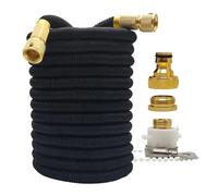Garden Hose Flexible Expandable Magic Home and Garden Hose House Watering Set for Farm Irrigation Car Wash Pipes for Garden(Black Hose,100ft-30m Extended)