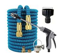 Garden Hose, Garden Hose Pipe Garden Watering Water Pipe High-Pressure Car Wash Water Gun Home Telescopic Hose Hose Foam Set Garden Watering Water Gun(1/2''_25FT)