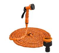 Garden Hose, Garden Hose Pipe High-Pressure Car Wash Hose Expandable Hose Pipe Home Garden Watering Hose Multi-Function Gardening Cleaning Water Sprayer(Orange,50ft)