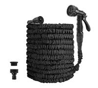 Garden Hose, Garden Hose Pipe High-Pressure Car Wash Hose Expandable Hose Pipe Home Garden Watering Hose Multi-Function Gardening Cleaning Water Sprayer(Black,175ft)