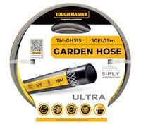Garden Hose 15m 50ft Heavy Duty 3 Layer Flexible Reinforcement UV & Algae Resistant Hose Pipe for Garden, Pressure Washer, Garden Water Features TOUGH MASTER