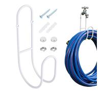 Garden Hose Holder - 8.9 Inch Carbon Steel Wall Hanger, Outdoor Organiser Rack with Multiple Hooks, Yard Storage Solution for Garage, Backyard, Pool and Extension Cable