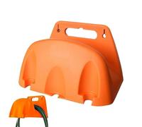Garden Hose Holder, Decorative Hose Butler Sturdy Water Hose Rack, Durable Wall Hose Hanger, Hose Reel for Outside Yard, Garage, Storage Organizer (Orange)