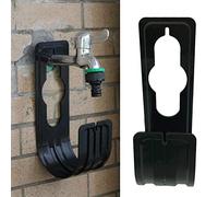 Garden Hose Holder Wall Mounted Hook Hanging Hose Holder Reel Hanger Heavy Duty Durable Plastic Expandable Hose Rack Garden Irrigation Shower Nozzle Telescopic Winding Frame ( Color : Black/1pcs )