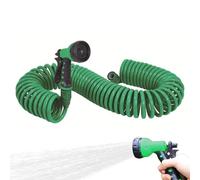 Garden Hose In - Premium Spiral, Lightweight, Recoil Hoses, Curly Water Self-winding With Accessories Connector For Outdoor Nozzle | Multipurpose Outdoor Indoor Utility