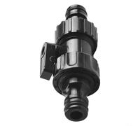 Garden Hose Inline Shut-Off Valve, 1/2" Quick Connector Fitting with Ball Valve for Drip Irrigation System, Removable ABS Plastic Adapter