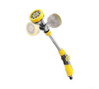 Garden Hose Nozzle 18in 10 Spray Modes Zinc Alloy Thumb Flow Adjustable | Non-Slip TPR Rubber Grip Ergonomic Handle Fits Standard 3/4 Inch Hoses Multiple Patterns