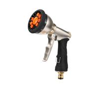 Garden Hose Nozzle 9 Pattern Spray Zinc Alloy Watering Tool