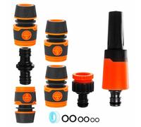 Garden Hose Nozzle Hose Connector Set, Garden Hose Pipe Spray Gun with Outside Tap Hose Connectors and Fittings Adapter Water Hose Spray Gun for Plants Lawns Watering, Pets Bathing