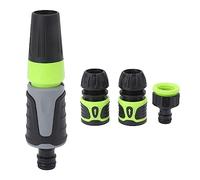 Garden Hose Nozzle Kit | 8 Adjustable Spray Patterns for Car Washing/Yard/Plants | Leak - Proof ABS Water Sprayer with Quick Connect Adapter | 3 - Piece Set