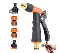 Garden Hose Nozzle, Multi Functional Handle, Water Hose Sprayer, for Yard Lawn Outdoor House Washing Watering Cleaning Patio Driveway Garage Deck Plants Car Tools Irrigation Attachment