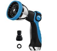 Garden Hose Nozzle Spray Nozzle,10 Hose Metal Duty Watering Patterns Thumb Control On Off Valve, High Pressure Nozzle Sprayer for Watering Plants, Car Wash,Cleaning,Showering Pets