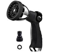 Garden Hose Nozzle Spray Nozzle,10 Hose Metal Duty Watering Patterns Thumb Control On Off Valve, High Pressure Nozzle Sprayer for Watering Plants, Car Wash,Cleaning,Showering Pets