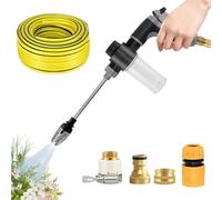 Garden Hose Nozzle Wand, Adjustable Easy Installation Replacement Tool, Watering Wand Hose Sprayer, Metal Extension Rod Cleaning Attachment, Pressure Water Spray Device, for Homeowners