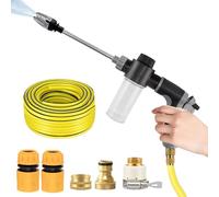 Garden Hose Nozzle Wand - Watering Sprayer for Homeowners | Adjustable Extension with Ergonomic Valve & Variable Flow Patterns for Porch Floors, Backyard Paths, Walkway Tiles and Pavement Surfaces