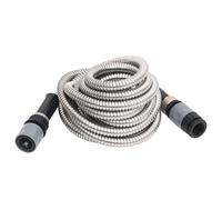 Garden Hose Patio Water Hose with Spray Nozzle Silver Stainless Steel vidaXL