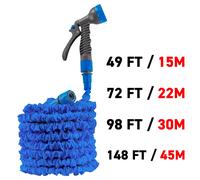 Garden Hose Pipe 1/2 inch 4 & 6 Layer or Expandable Hose Spray Gun Set