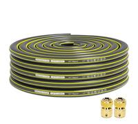 Garden Hose Pipe, 1/2” Layer Reinforced Water Pipe, Outdoor Hosepipes Reel with Brass Fittings for Gardening Watering Pool Filling (10 Metres)
