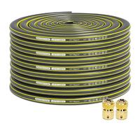 Garden Hose Pipe, 1/2” Layer Reinforced Water Pipe, Outdoor Hosepipes Reel with Brass Fittings for Gardening Watering Pool Filling (30 Metres)