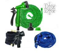 Garden Hose Pipe - 100Ft Flexible Magic Water Hose with 7 Function Spray Nozzle/Solid Brass Fittings,Anti-Leakage & No Knot Telescopic Hose for Home Garden Pat Car Washing(Black)
