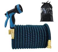Garden Hose Pipe 25/100FT Expandable Anti Twist High-Pressure Magic Hose, 10 Function Rotating Water Gun, Suitable for Irrigation and Car Washing(US_100FT)