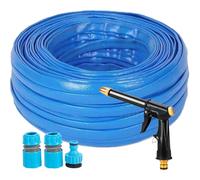 Garden Hose Pipe 5m, Hosepipes for Garden 16ft with Spray Gun,Flexible Water Hose with 3/4", 1/2" Connectors PVC Garden Hoses Magic Hoses Easy Storage Lawn & Garden Watering Equipment Hosepipe (5m)