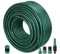 Garden Hose Pipe 5m, Hosepipes for Garden with Spray Nozzle Fittings,Magic Hose with 3/4", 1/2" Fittings,Water Pipe Non Extended Flexible PVC Water Hoses 12mm Inside Diameter Hosepipe (5M)