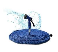 Garden Hose Pipe Expandable Anti-Leakage Hose Water Pipe 100FT Expanding Flexible Hosepipe with Quick Connector,7 Function Spray Gun, for Car Wash Gun Watering Garden - Blue