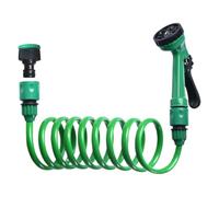 Garden Hose Pipe Expandable Garden Hose,10M GardenCoil Spray Guns Hosepipes Coil, 5 Function Flexible Expanding Pipe Reel Nozzle Tap Metre for Flower Watering Patio Decking Cleaning