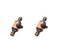 Garden Hose Pipe Joint,Quick-Release Double Male Connector,with Switches in-line Shut-Off Valves Extender,for Garden Hose Pipe Quick Connectors (2Pcs)